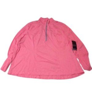 Zella Pink-Stripped Half-zip Workout Jacket 3X